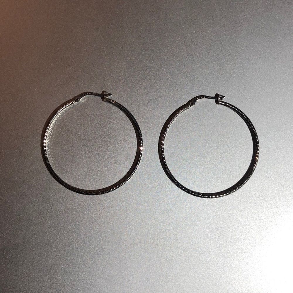 LIAM 925 ITALY STERLING SILVER HOOP EARRINGS